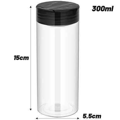 24-1PCS Transparent Seasoning Jars Reusable Large Empty Spice Condiment Storage Bottles Season Powder Containers Box For Kitchen