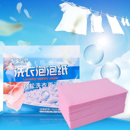 120/30PCS Laundry Tablets Laundry Soap Concentrated Detergent Sheet Underwear Clothes Cleaning Detergent Laundry Bubble Paper