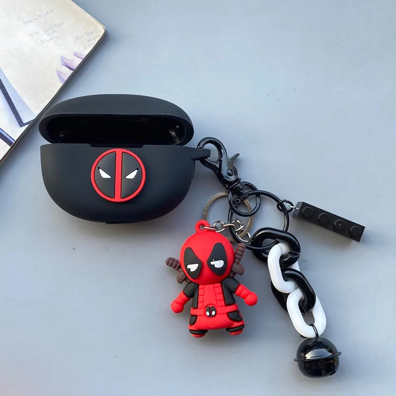 Marvel Deadpool Earphone Case Cover For Huawei Freebuds 4/4E/4i/5i/Pro Silicone Wireless Earbuds Charging Box Protective Shell