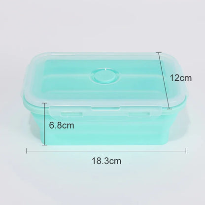 Silicone Food Storage Containers with Lids Collapsible Silicone Lunch Box Bento Boxes Meal Prep Container for Kitchen BPA Free