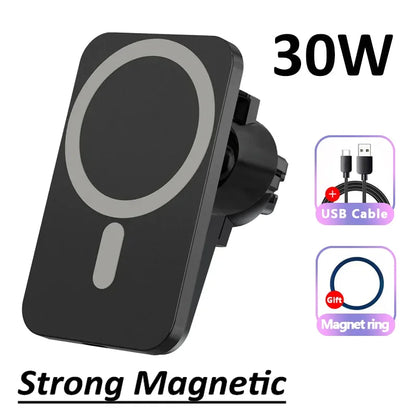 Magnetic Wireless Charger Car Phone Holder Air Vent Mount for iPhone15 14 13 12 Pro Max Xiaomi Samsung S24 Fast Charging Stand