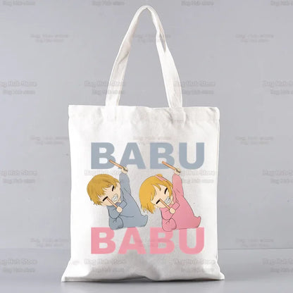 Oshi No Ko Anime Ai Hoshino Ai Ruby Akane Shopping Bag Grocery Handbag Bolsas De Tela Tote Bolsa Shopping Jute Tote Bag Custom