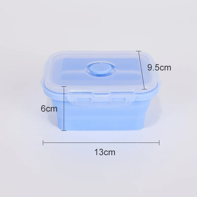 Silicone Food Storage Containers with Lids Collapsible Silicone Lunch Box Bento Boxes Meal Prep Container for Kitchen BPA Free