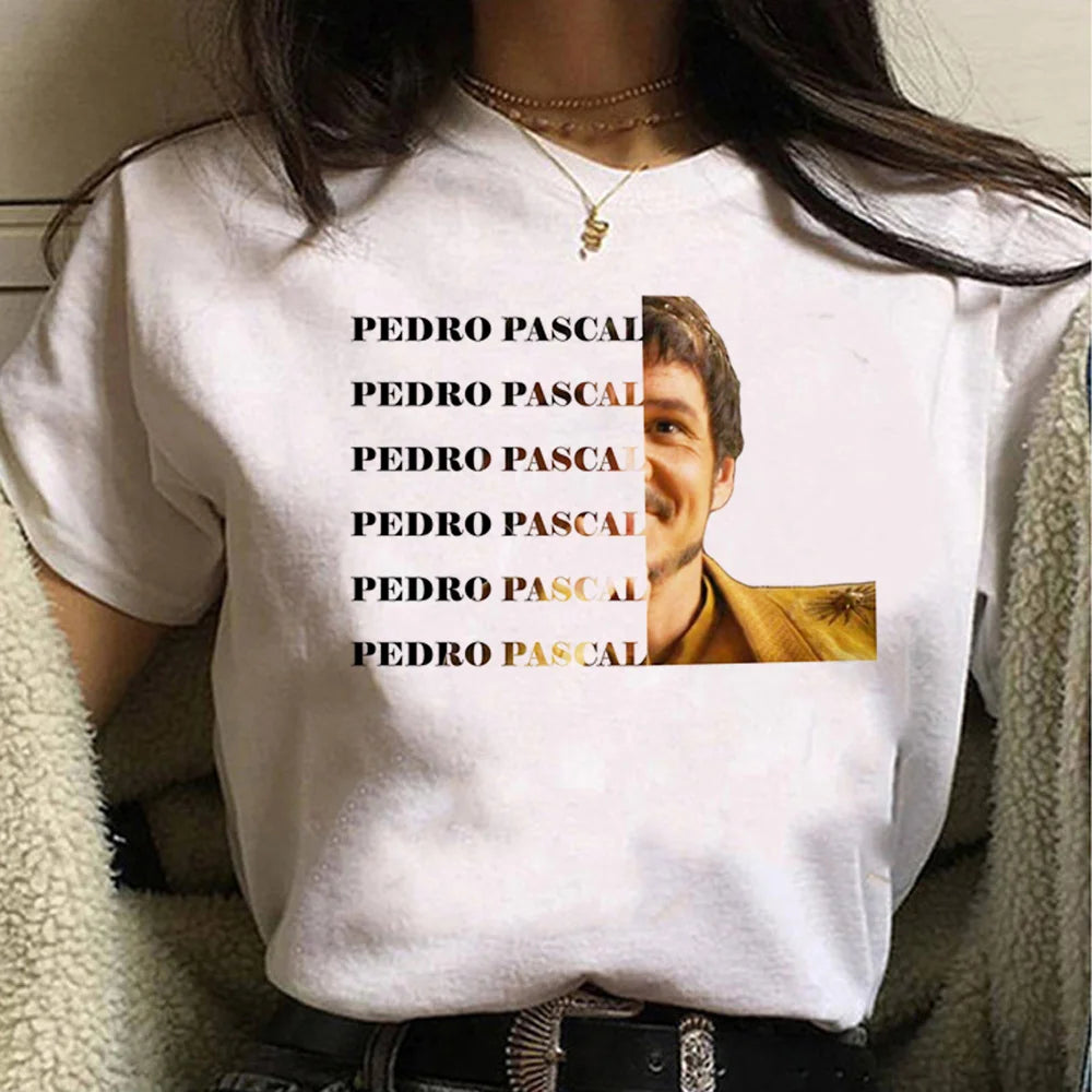 Pedro Pascal t shirt women streetwear anime summer Tee girl streetwear clothing