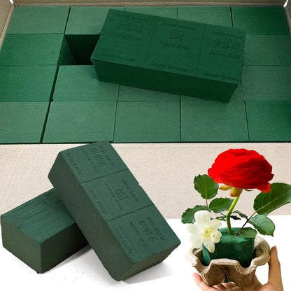 6/1Pcs Square Floral Foam Bricks Artificial Dry Wet Flower Mud Flower Arrangement Foam Blocks Green Sponge for Florist Supplies