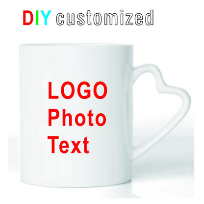 DIY Customized mugs 350ML 12oz Ceramic Mug Print Picture Photo LOGO Text Coffee Milk Cup Souvenir Tea Cups Dropshipping