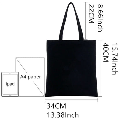 Junji Ito Tomie Shintaro Kago Horror Japan Manga Canvas Tote Black Bags Harajuku Casual Tote Eco Shopper Shoulder Bags