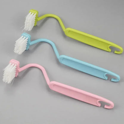 Toilet Brush S Shape Portable Toilet Cleaner Curved Edge Corner Handle Bathroom Supplies Cleaning Household Tools Accessories