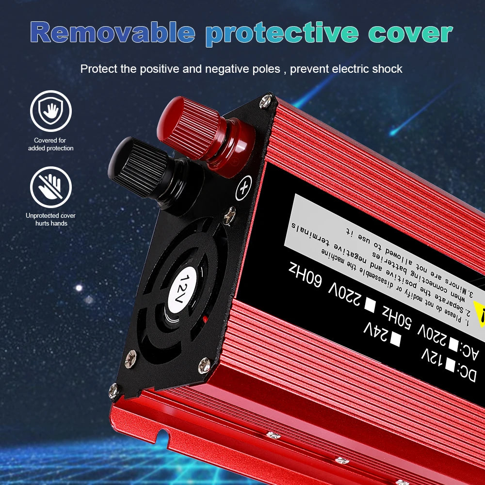 Pure Sine Wave Inverter Portable Power banks Converter DC 12v To AC 110V 220V Solar Inverter Peak Power 1200W 1600W 2000W 2600W