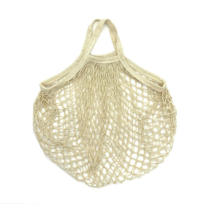 Reusable Grocery Bags Eco-friendly Organic Cotton Mesh Tote Bags Portable Net String Bag for Shopping Storage Fruit Vegetable