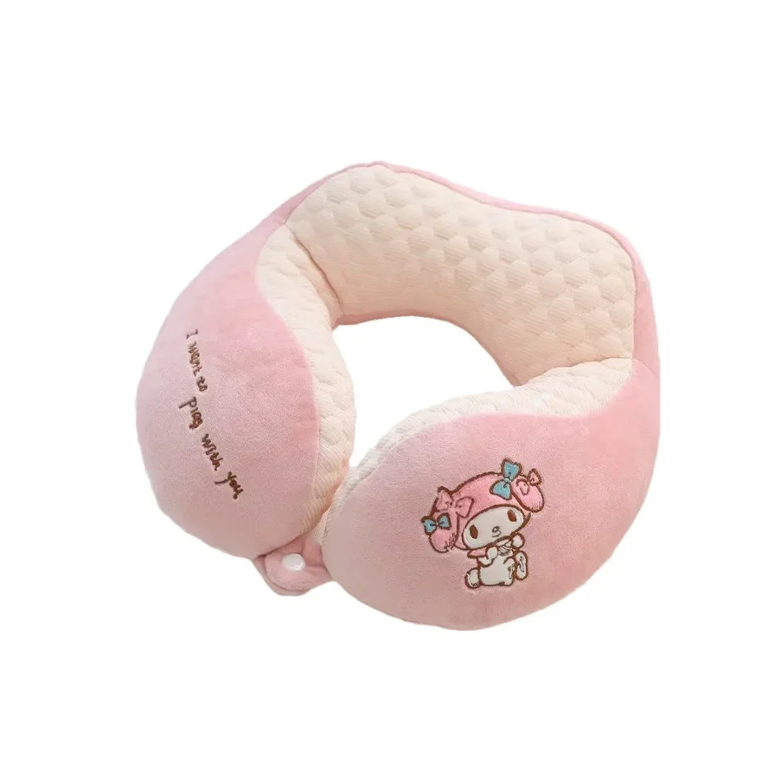 Sanrio My Melody Cartoon Napping Pillow Office Nap Portable Travel Neck Pillow Student Cushion U-Shape Cervical Cushion