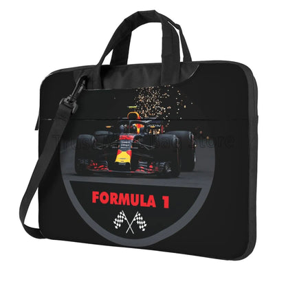 F1 Car Racing Print Laptop Carrying Bag Case Notebook Ultrabook Bag Tablet Cover with Shoulder Strap Handle Fits 13/14/15.6 Inch