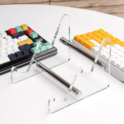 2 Tiers Keyboard Display Stand Transparent Acrylic Keyboard Stand Computer Detachable Mechanical Keyboard Rack