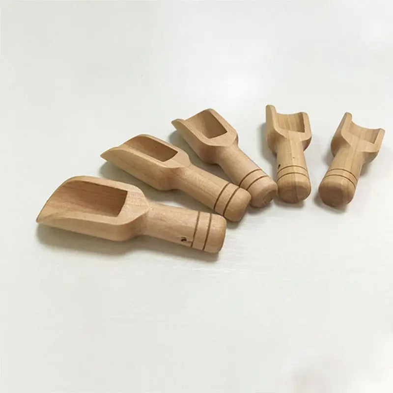 Mini Wooden Scoops Bath Salt Spoon Candy Flour Spoon Scoops Kitchen Utensils Kitchen Tool Laundry Detergent Powder Spoon