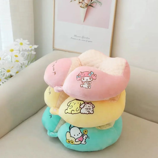 Sanrio My Melody Cartoon Napping Pillow Office Nap Portable Travel Neck Pillow Student Cushion U-Shape Cervical Cushion