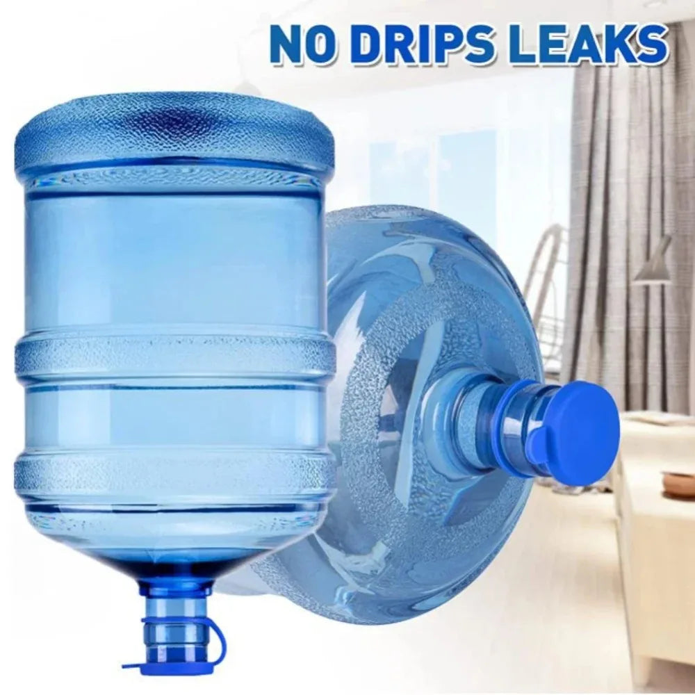 Water Jugs Cap Non-Spill Bottle Caps with Inner Plug Durable Thick Reusable Silicone Water Bottle Cover Drinking Bucket