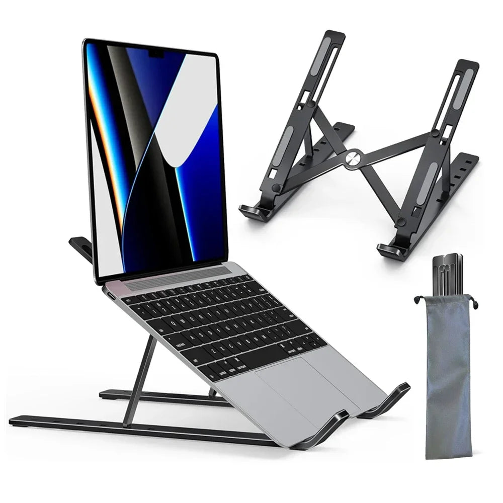 Portable Laptop Stand Aluminum Notebook Support Computer Bracket Macbook Air Pro Holder Accessories Foldable Lap Top Base For Pc