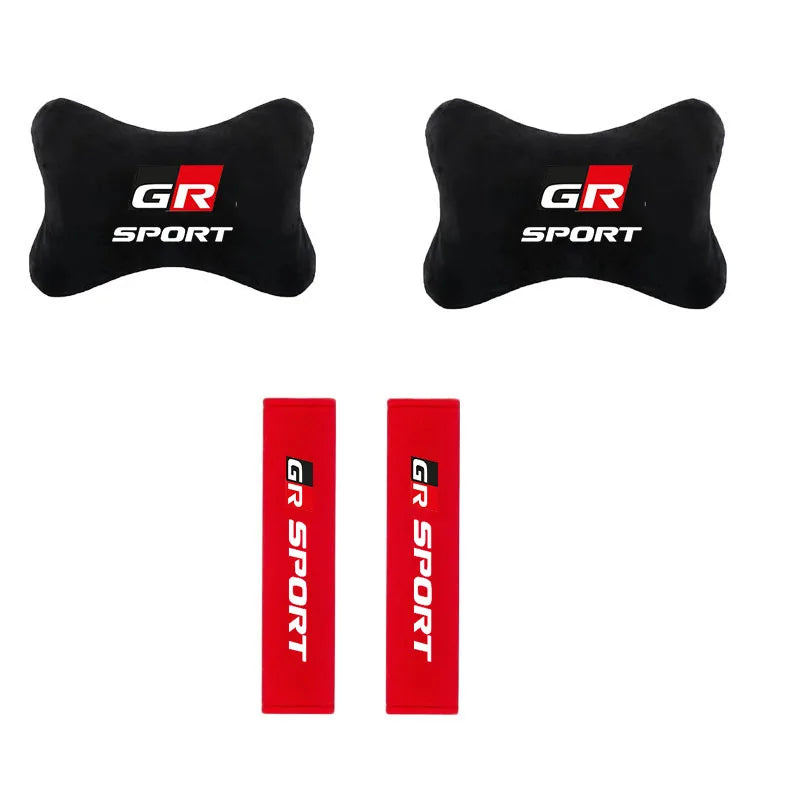 For GR Sport Gazoo Racing Yaris 86  Hilux Supra Car Headrest Neck Support Seat Soft Neck Pillow Auto Accessories