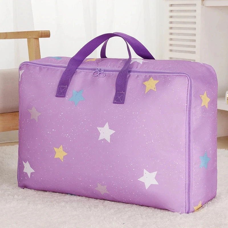 Portable Storage Bag Cartoon Oxford Cloth Quilt Storage Bag Large-Capacity Travel Package Toy Organizing Bag Waterproof Package