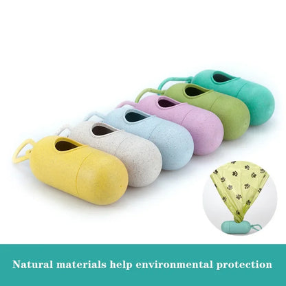 Fashion Pet Dog Poop Bag Dispenser Waste Garbage Holder Dispensers Poop Bags Set Pets Dogs Trash Cleaning Dog Toy Supplies