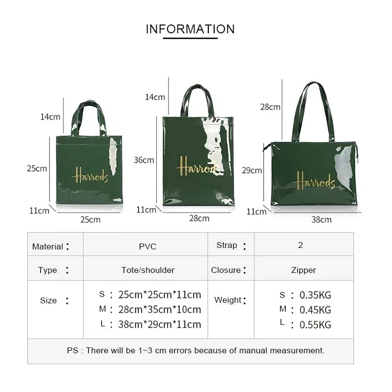 New Fashion Style Jelly Handbag for Women Eco Friendly Flower Tote Shopping Bag Reusable Waterproof PVC Shoulder Shopper Bag