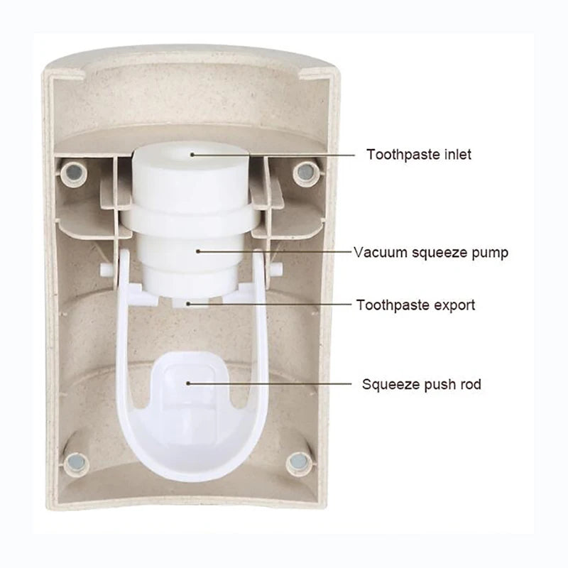 Automatic Toothpaste Squeezer Toothbrush Rack Holders Organizer  Stand Wall Mount Toothpaste Dispenser Bathroom Accessories