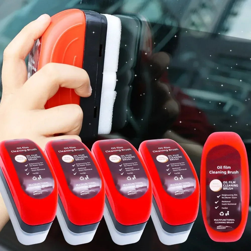 Car Windshield Oil Film Cleaner Glass Cleaning Coating Sponge Wipe Insect Glue Stains Removal Tools Car Glass Water Repellent