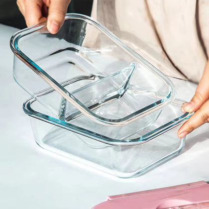 New style Lunch Box Glass 1050ml Microwave Bento Box Food Storage Box school food containers compartment