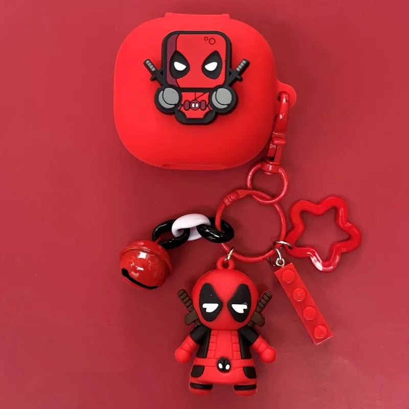 Marvel Deadpool Earphone Case For Anker Soundcore P40i/ R50i/P20i/P25i/Life P3 Silicone Wireless Earbuds Cover With Keychain