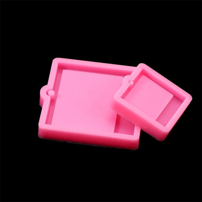 Photo Frame Epoxy Resin Keychain Mold Cat Dog Tag Pendant Silicone Mould For DIY Casting Crafts Jewelry Making Accessories