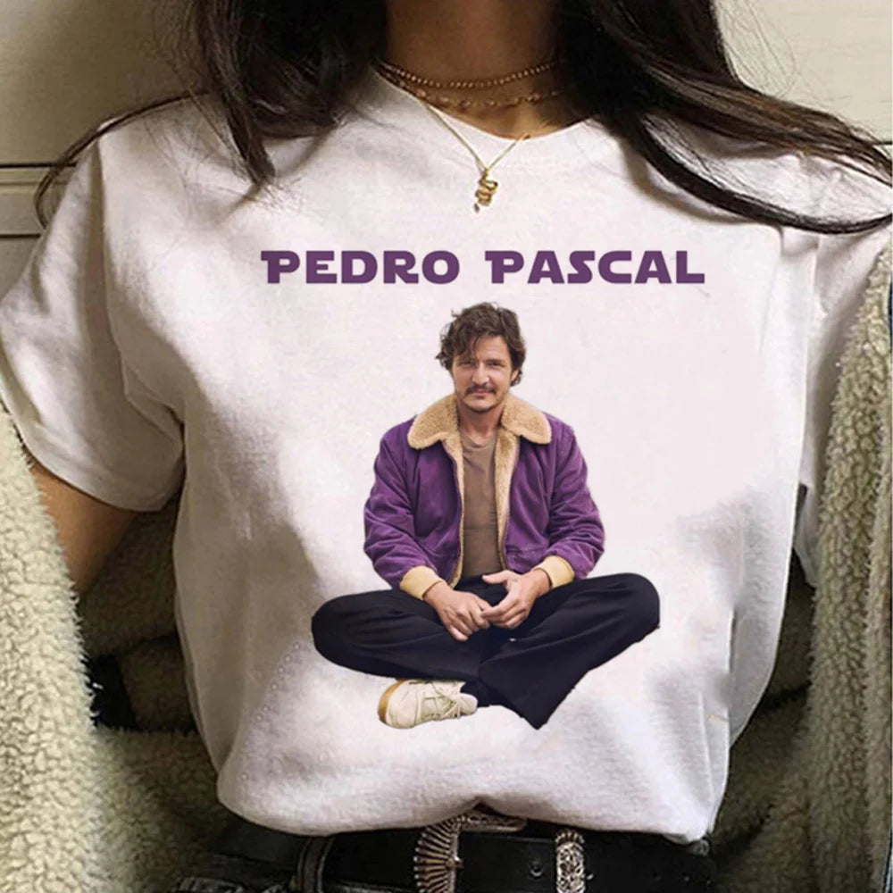 Pedro Pascal t shirt women streetwear anime summer Tee girl streetwear clothing