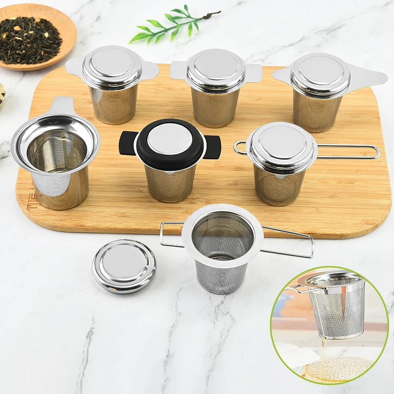 304 Stainless Steel Tea Strainer Reusable Tea Infuser Tea Strainer Teapot Loose Tea Leaf Spice Tea Filter Kitchen Accessories