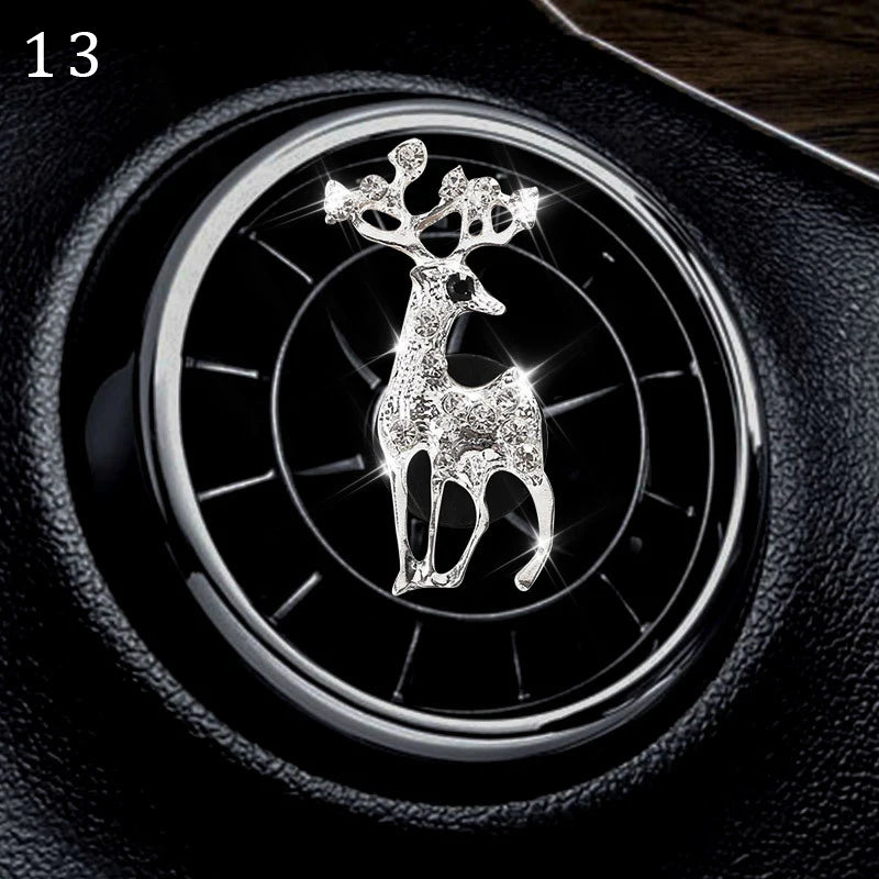 Bling Diamond Car Air Freshener Outlet Perfume Clip Girls High Heel Flower Fragrance Diffuser Interior Car Accessories Xmas Gift