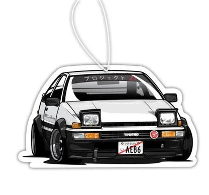 JDM Initial D AE86 Car Air Freshener Hanging Rearview Mirror Perfume Pendant Solid Paper Fujiwara Tofu Shop Interior Accessories