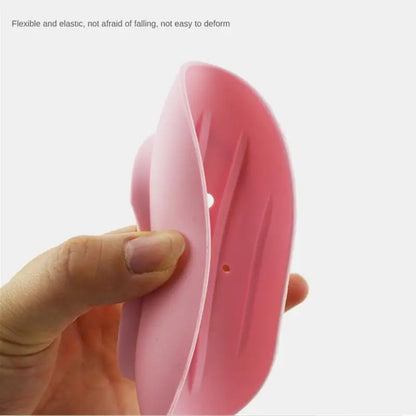 Portable Soap Dish Plate Bathroom Silicone Flexible Soap Holder Travel Holder Dish New Fashion Candy Color Bathroom Soap Dish