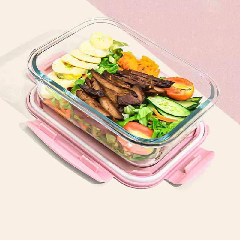 New style Lunch Box Glass 1050ml Microwave Bento Box Food Storage Box school food containers compartment