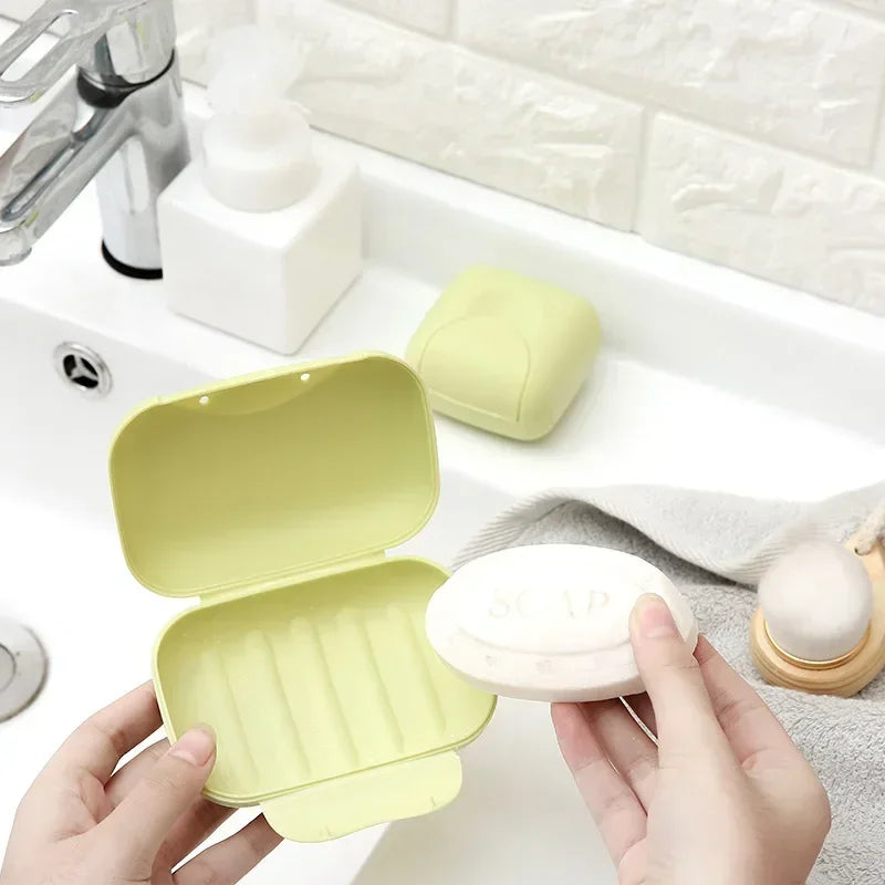 1Pcs Big/small Candy Color Portable Soap Dish Box Case Bath Bowl Plate Case Home Shower Travel Hiking Holder Container Soap Box