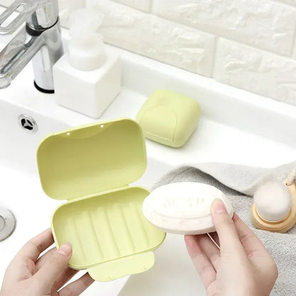 1Pcs Big/small Candy Color Portable Soap Dish Box Case Bath Bowl Plate Case Home Shower Travel Hiking Holder Container Soap Box