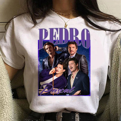 Pedro Pascal t shirt women streetwear anime summer Tee girl streetwear clothing