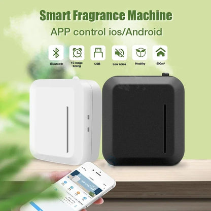 300m³ Aroma Diffuser For Essential Oil Smart Home Fragrance Auto Flavoring Timer Bluetooth Room Aromatizer Hotel Air Freshener