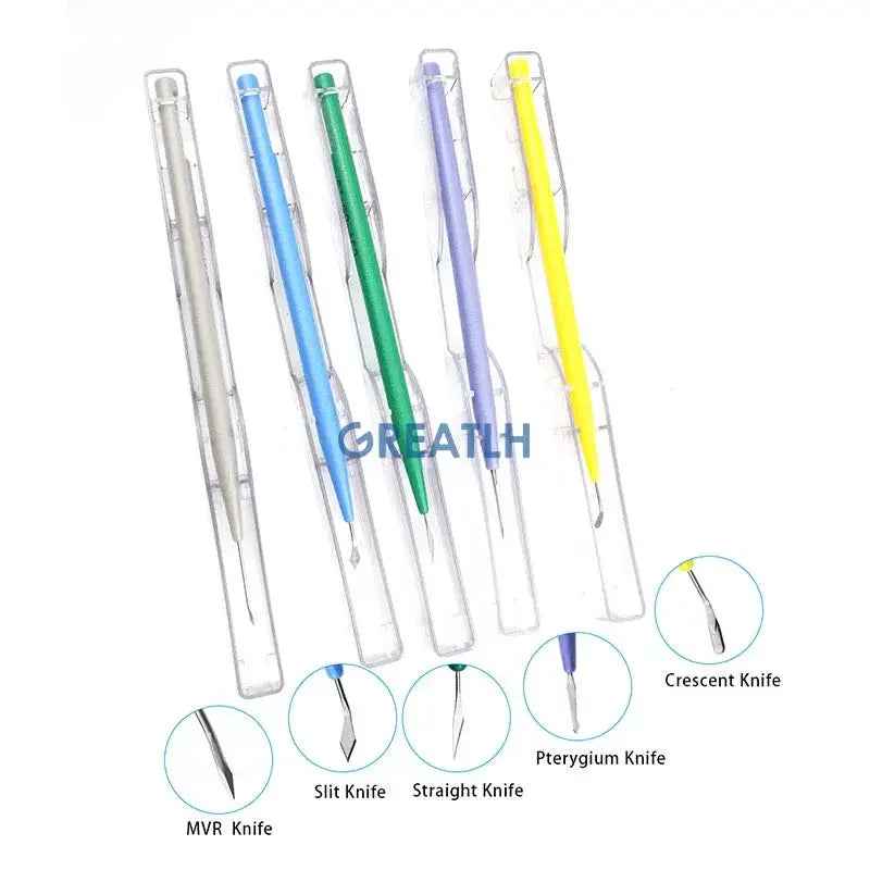 5pcs/set Ophthalmic Disposable Hospital Surgical Knife Blade Slit Knife Eye Micro Surgery Tool Ophthalmic Instrument