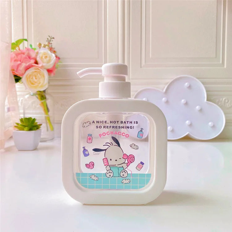 New Sanrio Hello Kitty Portable Bath Bottle Cartoon Travel Shampoo Shower Milk Sub-Bottle Lotion Dormitory Press Storage Bottle