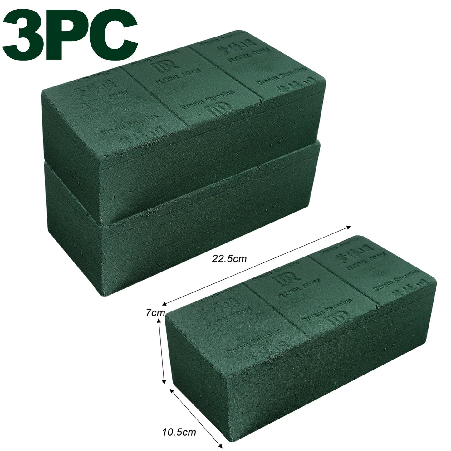 6/1Pcs Square Floral Foam Bricks Artificial Dry Wet Flower Mud Flower Arrangement Foam Blocks Green Sponge for Florist Supplies