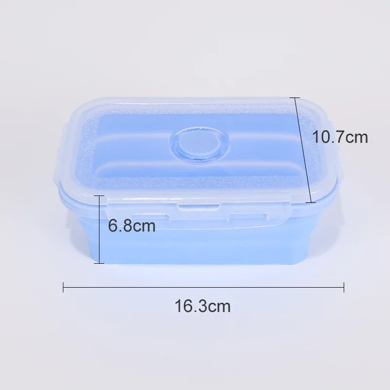 Silicone Food Storage Containers with Lids Collapsible Silicone Lunch Box Bento Boxes Meal Prep Container for Kitchen BPA Free