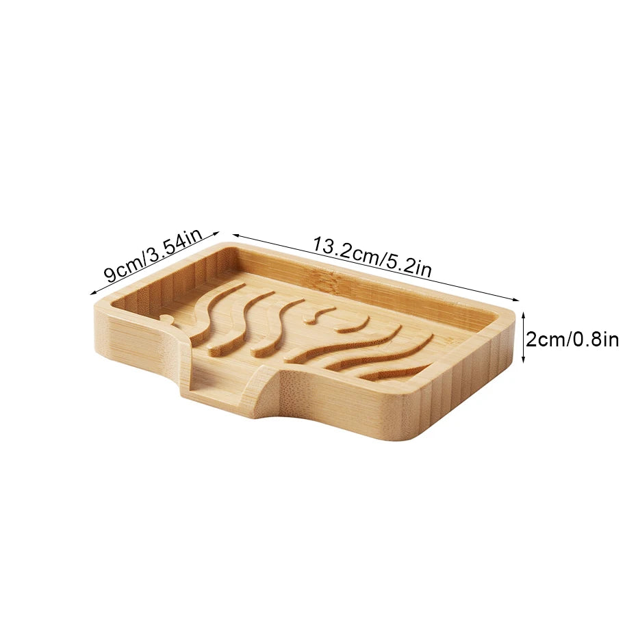 Natural Nanmu Drain Soap Holder Bathroom Soap Wooden Tray for Mold Prevention Bathroom Bathtub Soap dish Rack