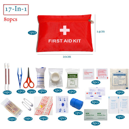 Outdoor Camp Travel Emergency Kit For Fishing Family Medical Treatment Portable Waterproof First Aid Bag Emergency Kits Case