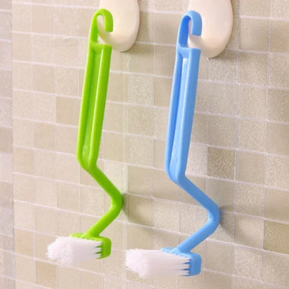 Toilet Brush S Shape Portable Toilet Cleaner Curved Edge Corner Handle Bathroom Supplies Cleaning Household Tools Accessories