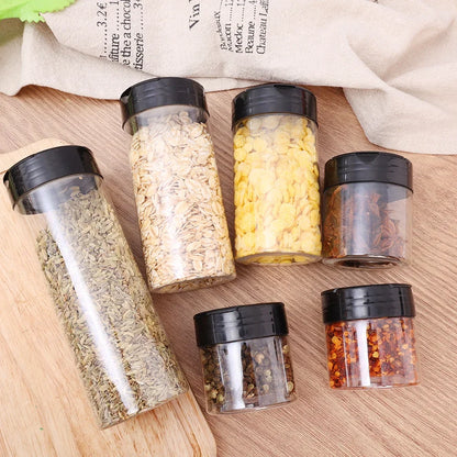 24-1PCS Transparent Seasoning Jars Reusable Large Empty Spice Condiment Storage Bottles Season Powder Containers Box For Kitchen