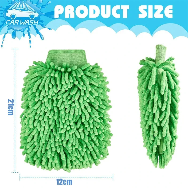 18X16CM Microfiber Car Wash Gloves Auto Gloves Ultra Absorbent Wash Car Sponge Scratch Free Microfiber Car Cleaning Tool