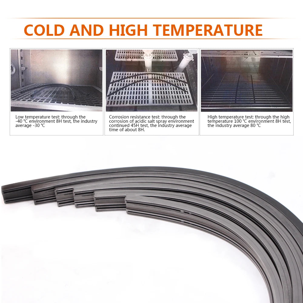 KOSOO 1PCS Car Wiper Blade Insert Natural Rubber Strip 10mm 14"16"17"18"19"20"21"22"24"26"28" Windscreen FR Wipe Car Accessories